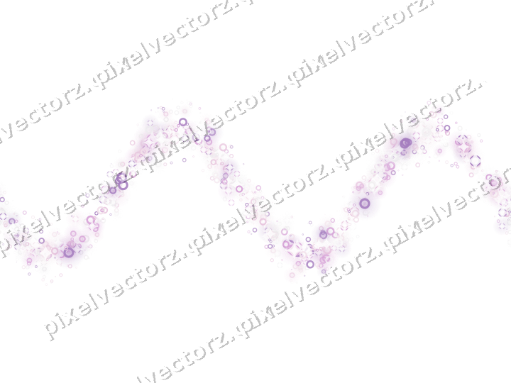Nahtlose Glitzerwelle aus Ringen in Magenta auf transparentem Grund