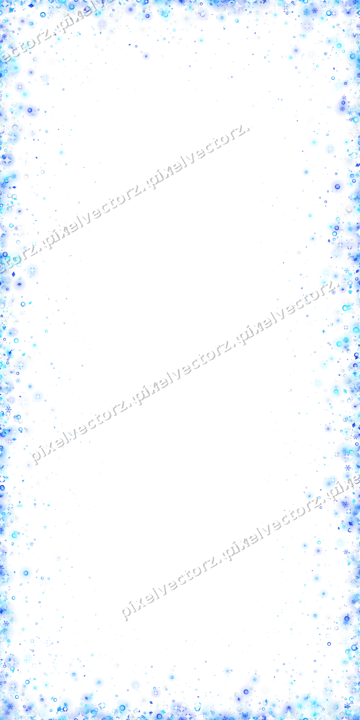Nahtlose Glitzervignette in Türkis und Blau auf transparentem Grund