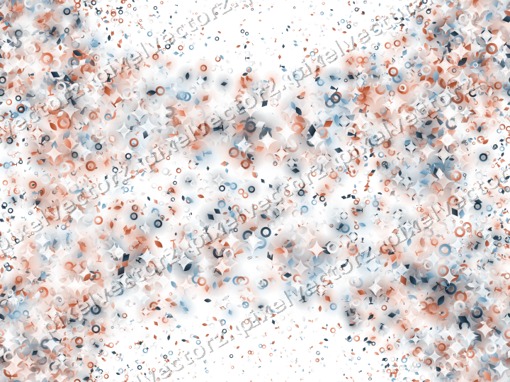 Nahtloser Glitzerkranz in Orange und Türkis auf transparentem Grund