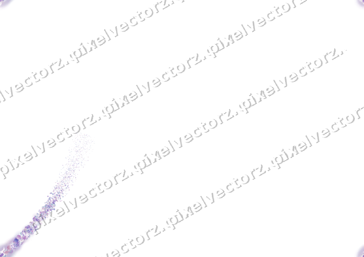 Nahtloser Sternenschweif in Violett und Blau auf transparentem Grund