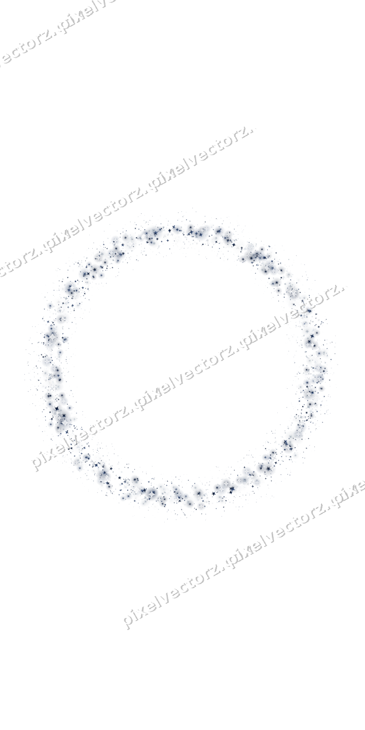 Nahtloser Glitzerkranz aus Sternen und Funken auf transparentem Grund
