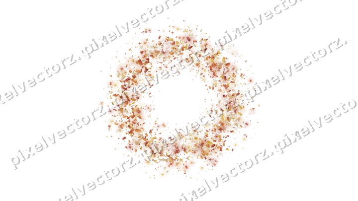 Nahtloser Glitzerkranz in Orange und Bernstein auf transparentem Grund