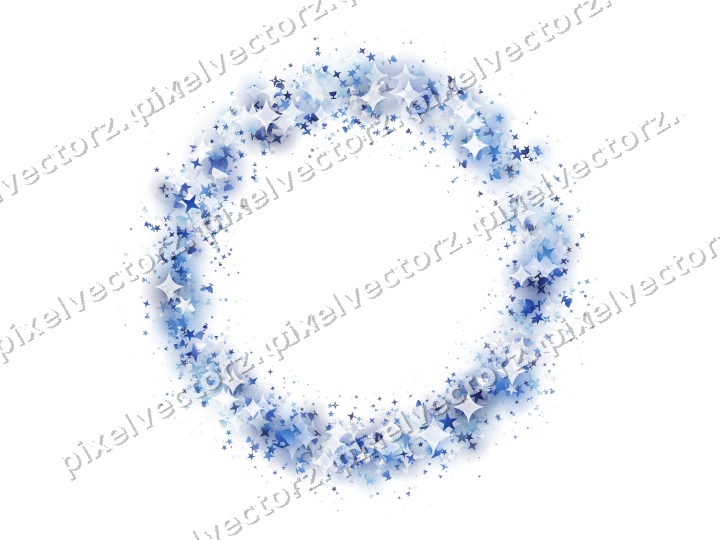Nahtloser Glitzerkranz in Blau und Türkis auf transparentem Grund