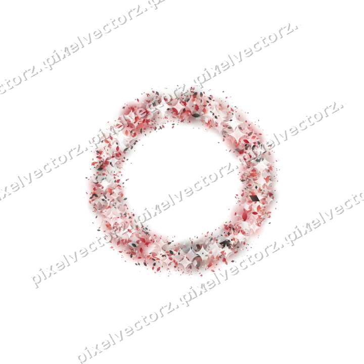 Nahtloser Glitzerkranz aus Tropfen und Rauten auf transparentem Grund