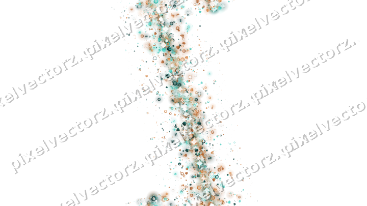 Nahtloses Glitzerband in Orange und Petrol auf transparentem Grund