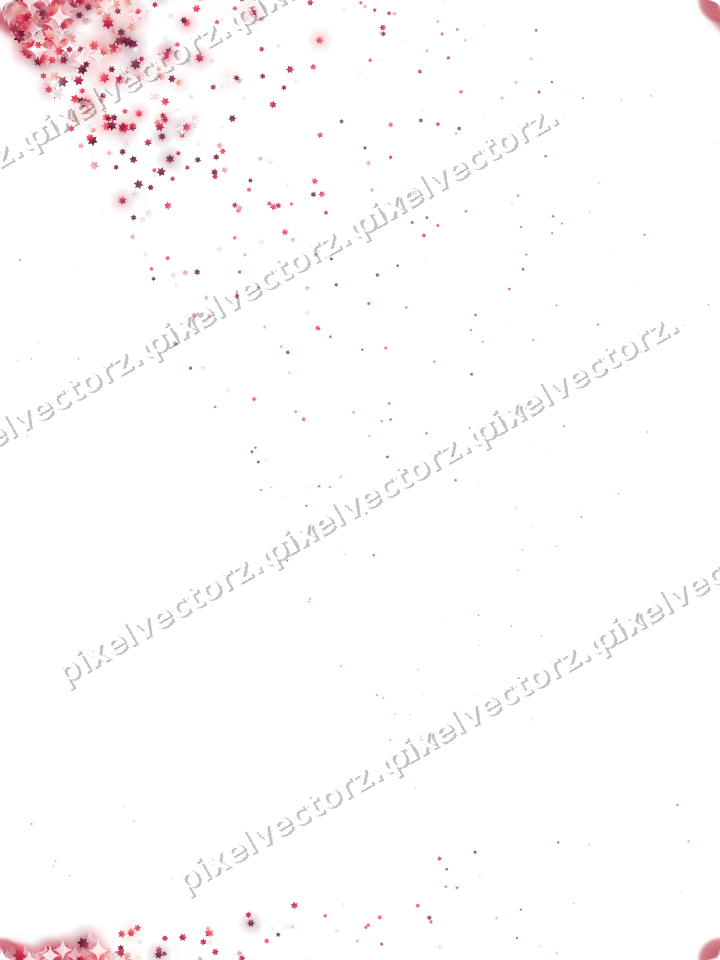 Nahtloser Glitzerfächer aus Sternen in Rosa auf transparentem Grund