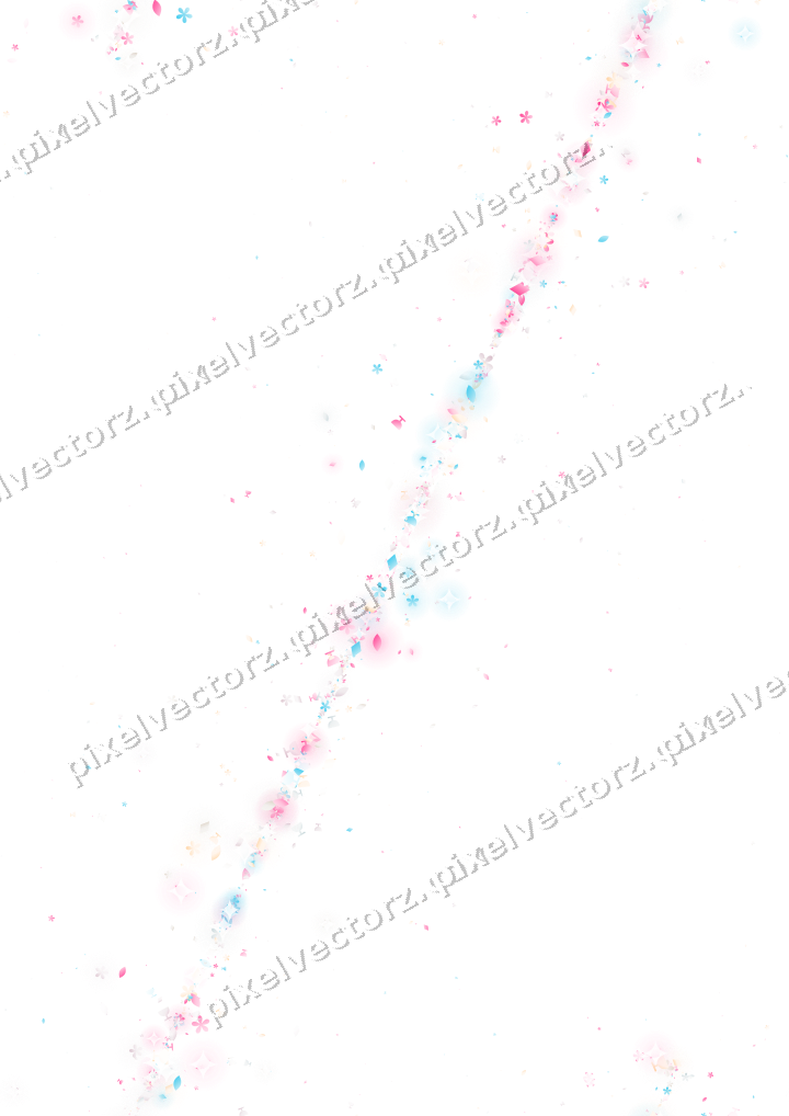 Nahtloses Glitzerband aus Blüten und Tropfen auf transparentem Grund