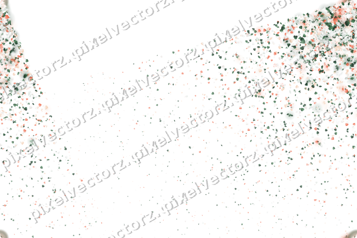 Nahtloser Glitzerfächer aus Herzen und Tropfen auf transparentem Grund
