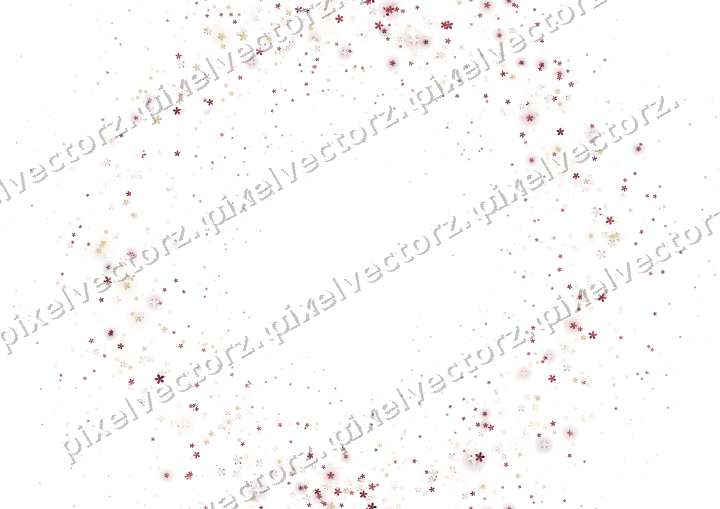 Nahtloser Glitzerkranz aus Blüten auf transparentem Grund