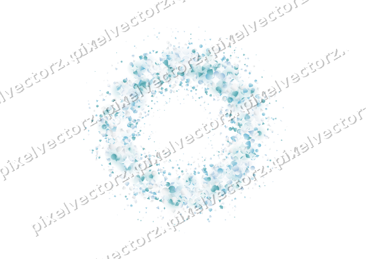 Nahtloser Glitzerkranz aus Herzen und Punkten auf transparentem Grund
