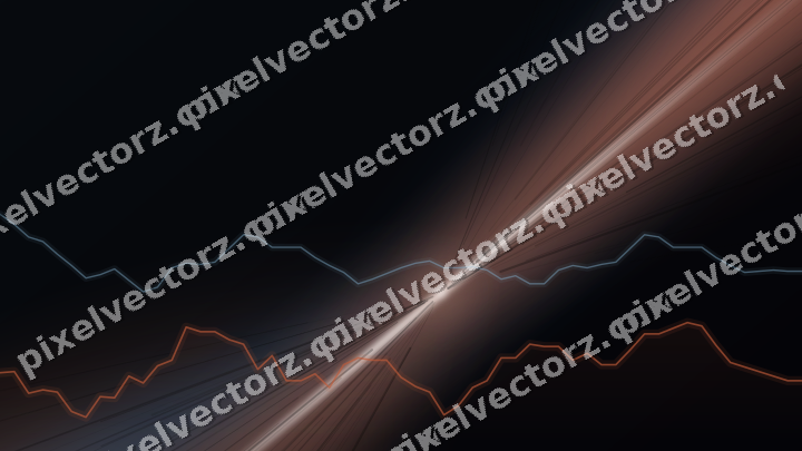 Leuchtender Neon Diagramm Hintergrund in Orange und Türkis