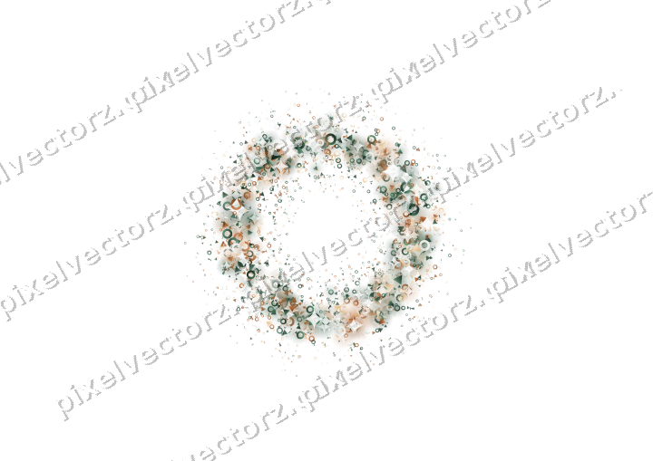 Nahtloser Glitzerkranz in Dunkelgrün auf transparentem Grund