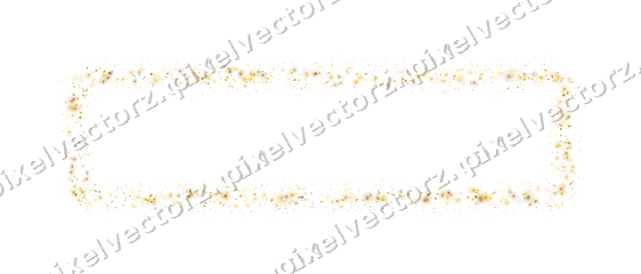 Nahtloser Glitzerrahmen aus Sternen und Funken auf transparentem Grund