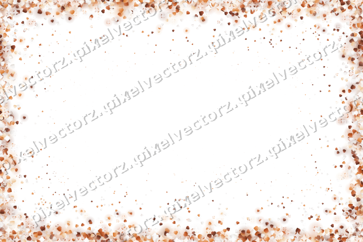 Nahtlose Glitzervignette aus Herzen auf transparentem Grund