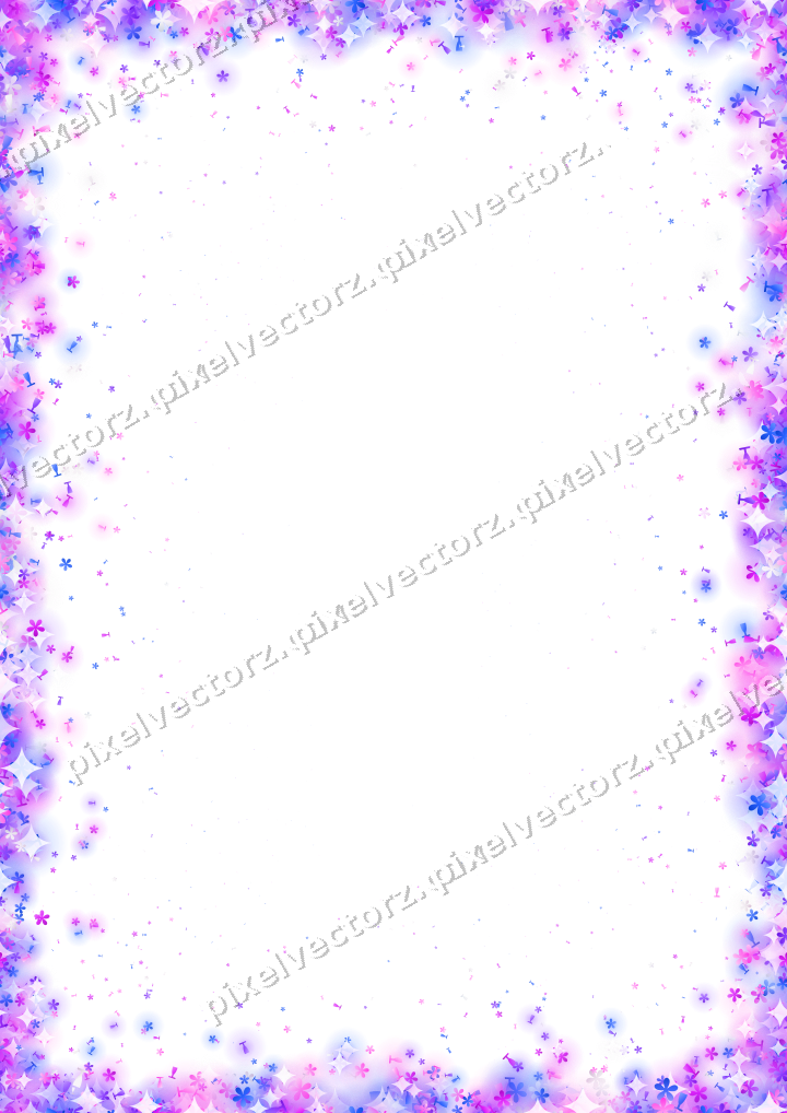 Nahtlose Glitzervignette in Violett und Blau auf transparentem Grund