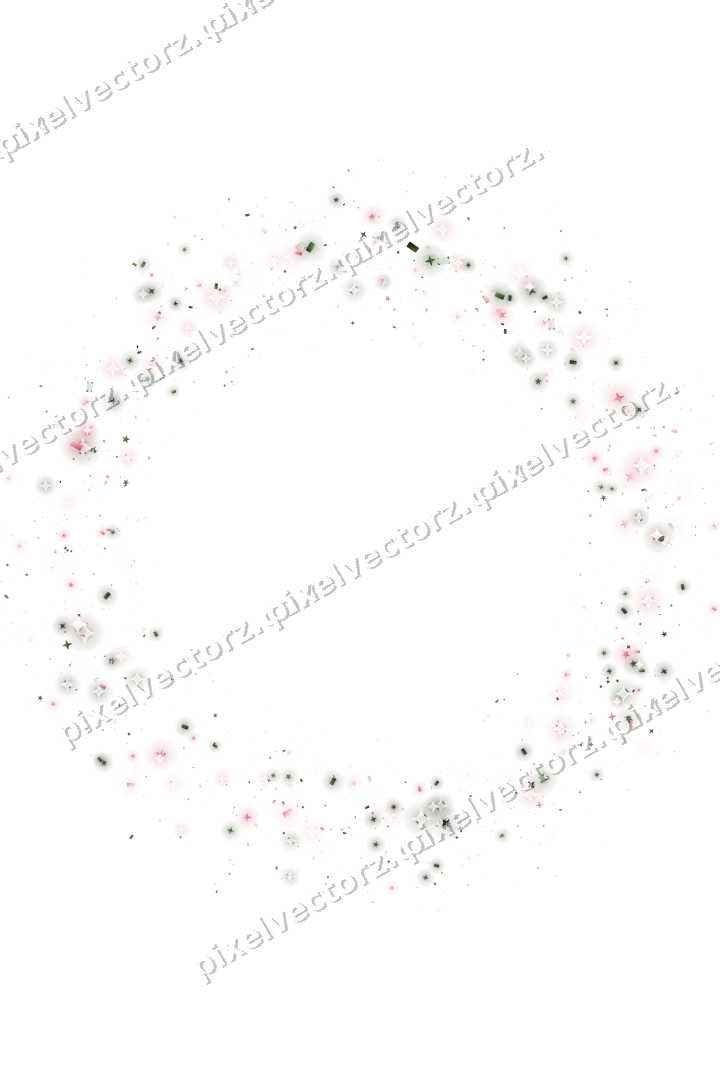 Nahtloser Glitzerkranz in Rosa auf transparentem Grund
