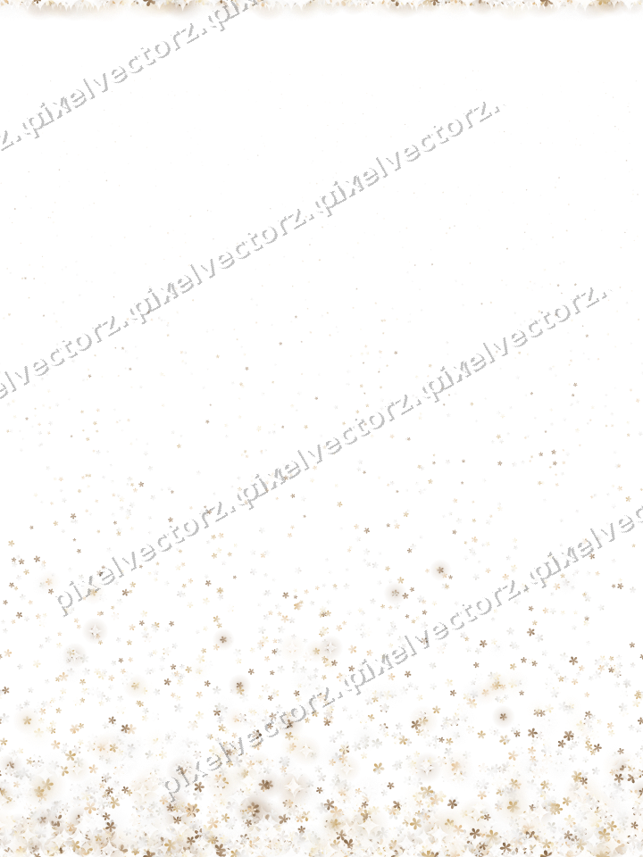 Nahtloser Glitzeraufstieg aus Blüten auf transparentem Grund