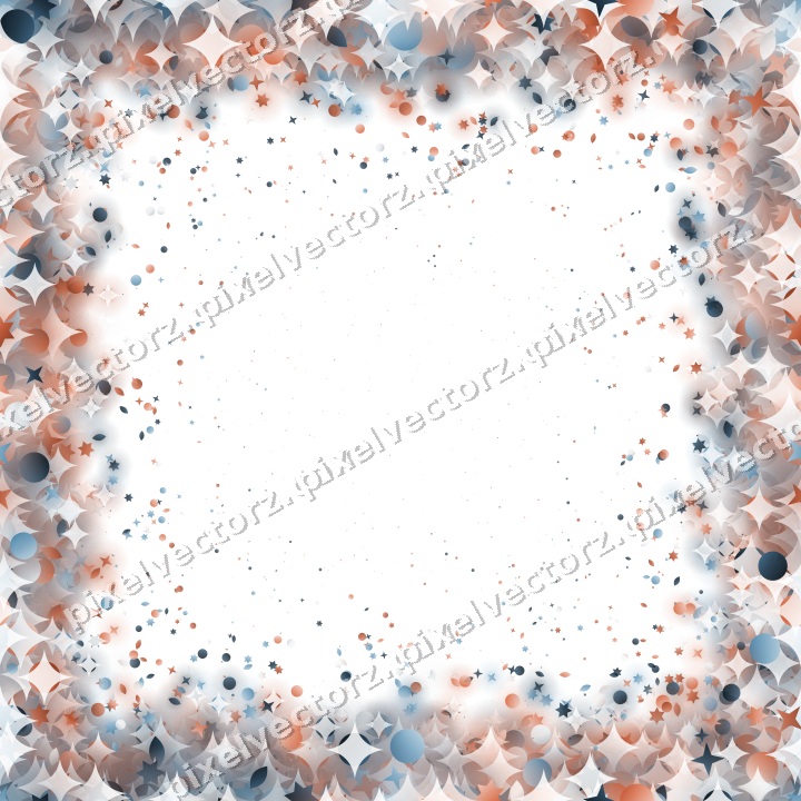 Nahtlose Glitzervignette in Orange und Türkis auf transparentem Grund