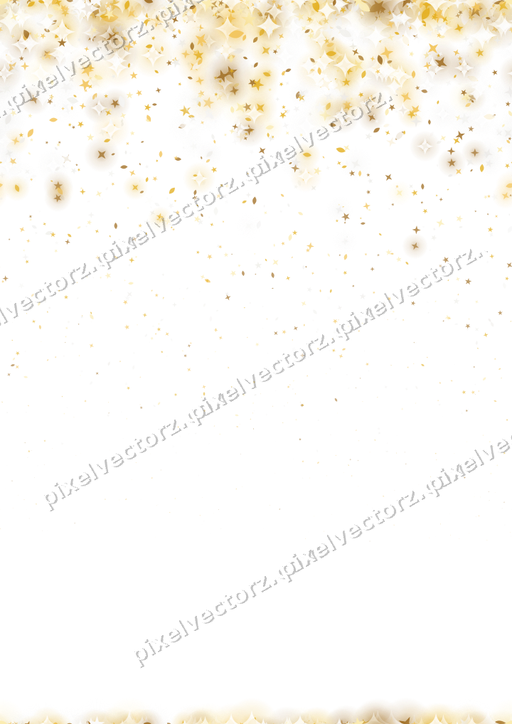 Nahtloser Glitzerregen aus Sternen und Tropfen auf transparentem Grund