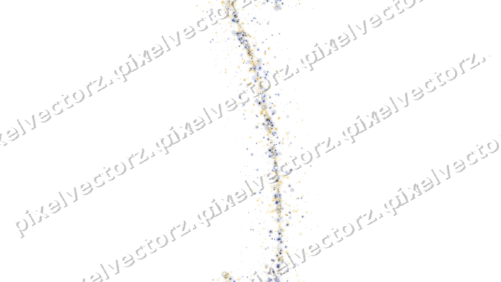 Nahtloser Glitzerbogen aus Sternen und Blüten auf transparentem Grund