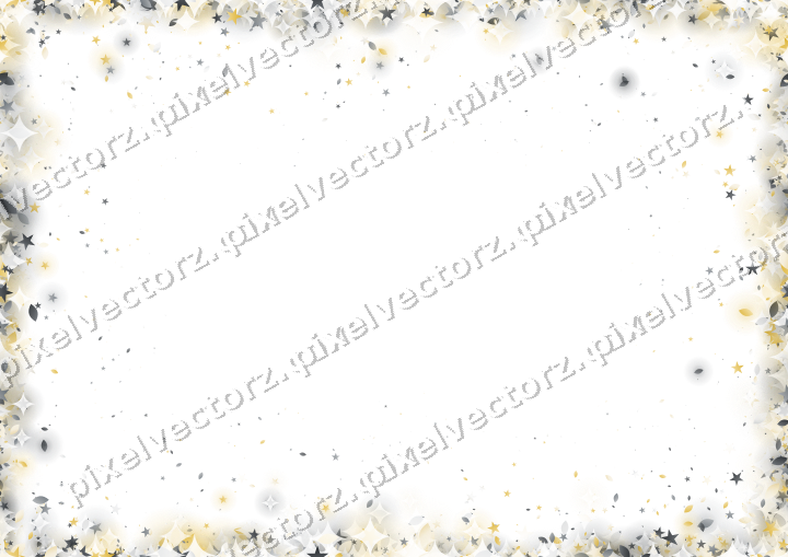 Nahtlose Glitzervignette in Bernstein und Grau auf transparentem Grund
