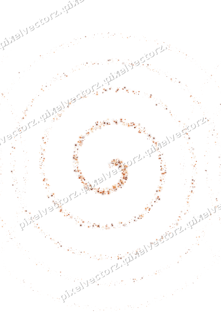 Nahtlose Glitzerspirale aus Punkten auf transparentem Grund