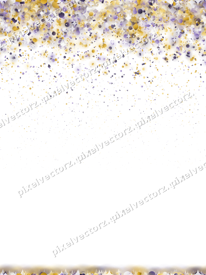 Nahtloser Glitzerregen in Bernstein auf transparentem Grund