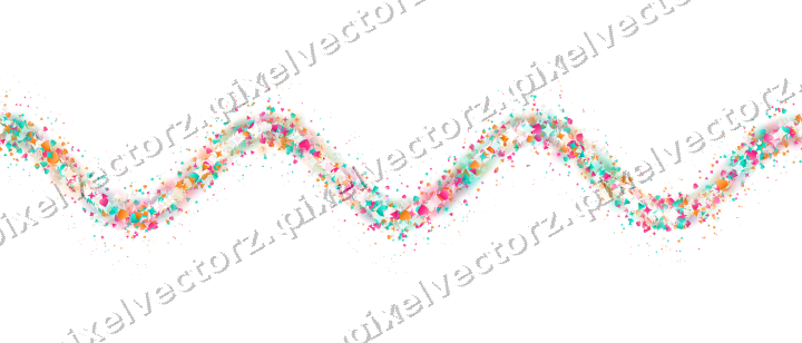 Nahtlose Glitzerwelle aus Sternen und Funken auf transparentem Grund