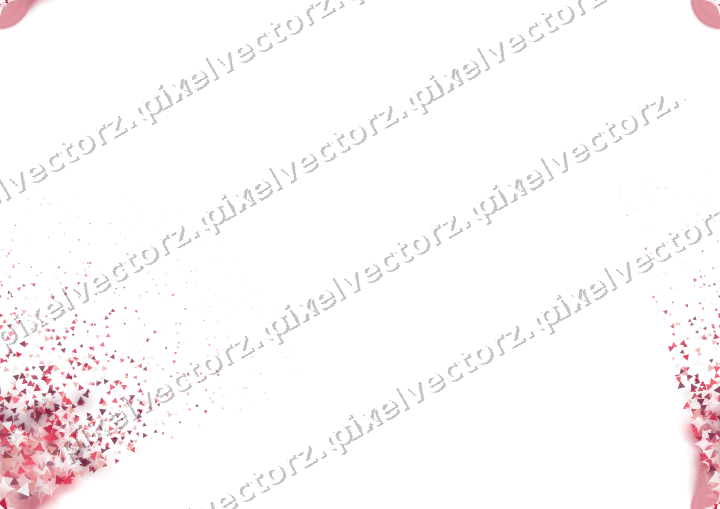 Nahtloser Glitzerfächer aus Dreiecken in Rosa auf transparentem Grund