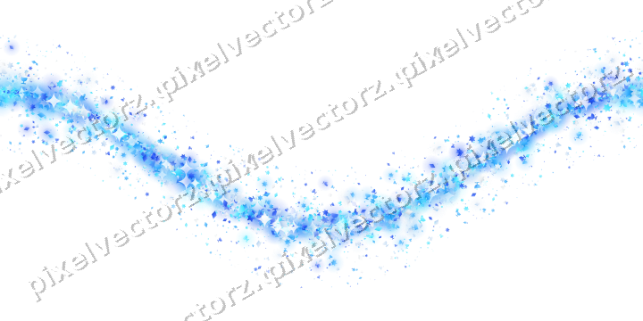 Nahtlose Glitzerwelle in Türkis und Blau auf transparentem Grund