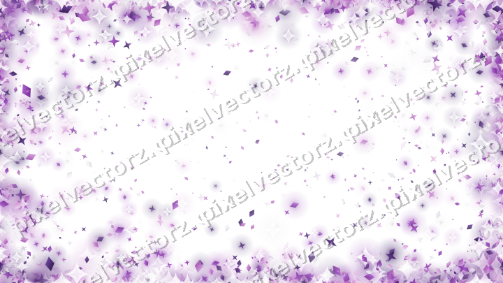 Nahtlose Glitzervignette in Violett auf transparentem Grund