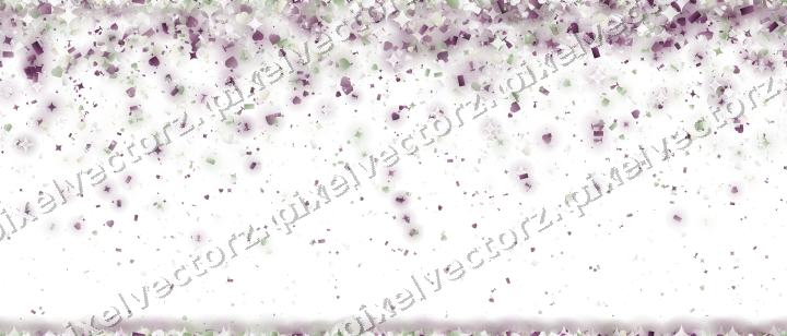 Nahtloser Glitzerregen aus Funken und Herzen auf transparentem Grund