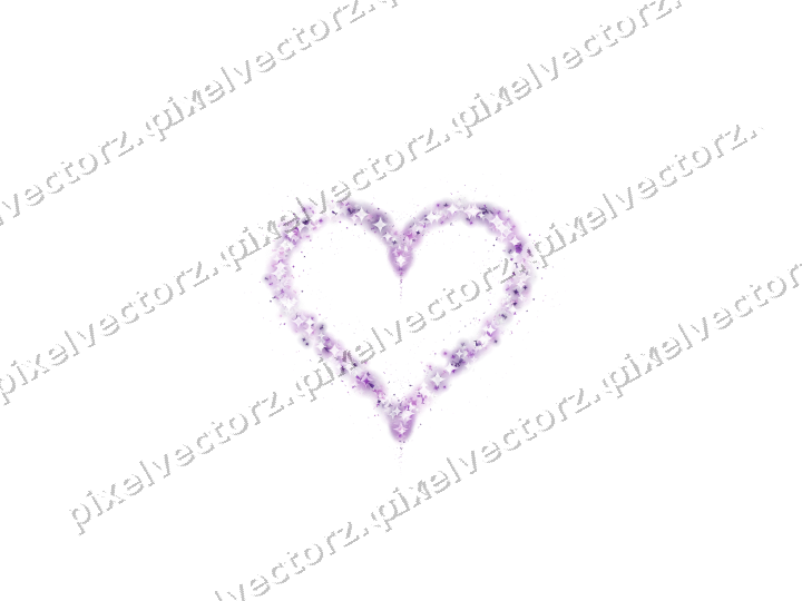 Nahtloses Glitzerherz in Violett auf transparentem Grund