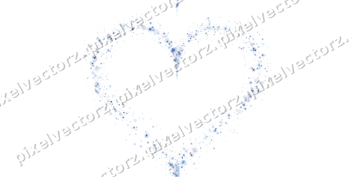 Nahtloses Glitzerherz aus Sektschalen in Blau auf transparentem Grund