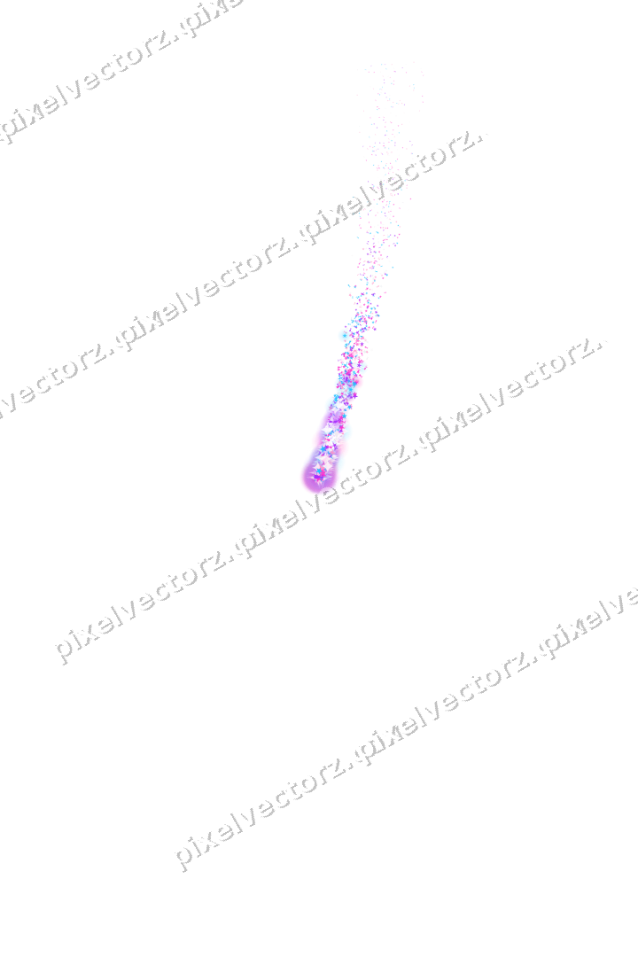 Nahtloser Sternenschweif in Magenta auf transparentem Grund