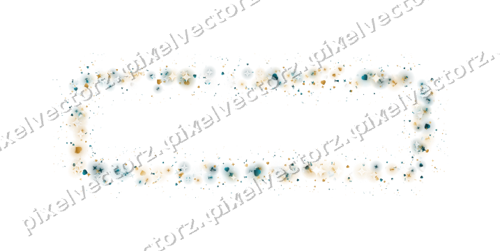 Nahtloser Glitzerrahmen aus Sternen und Herzen auf transparentem Grund