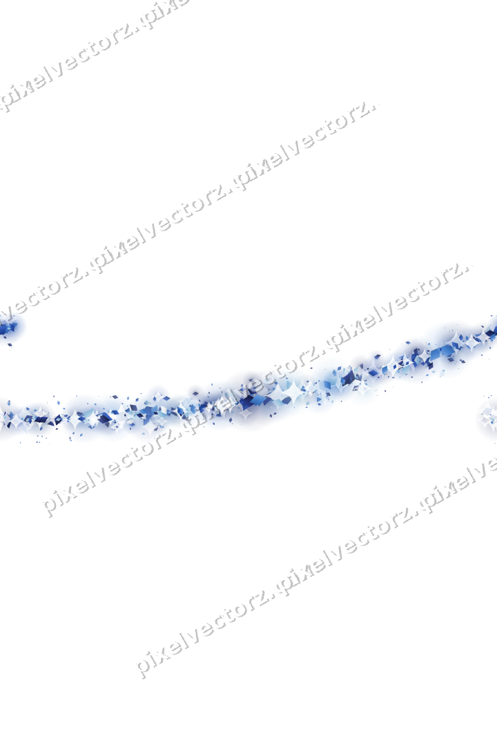 Nahtloser Glitzerbogen aus Rauten in Blau auf transparentem Grund