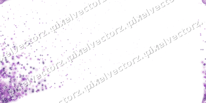 Nahtloser Glitzerfächer aus Ringen in Violett auf transparentem Grund