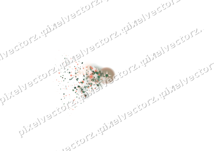 Nahtloser Glitzerfächer aus Sternen und Rauten auf transparentem Grund