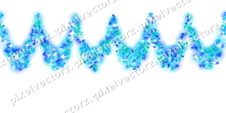 Nahtlose Glitzergirlande aus Konfetti auf transparentem Grund