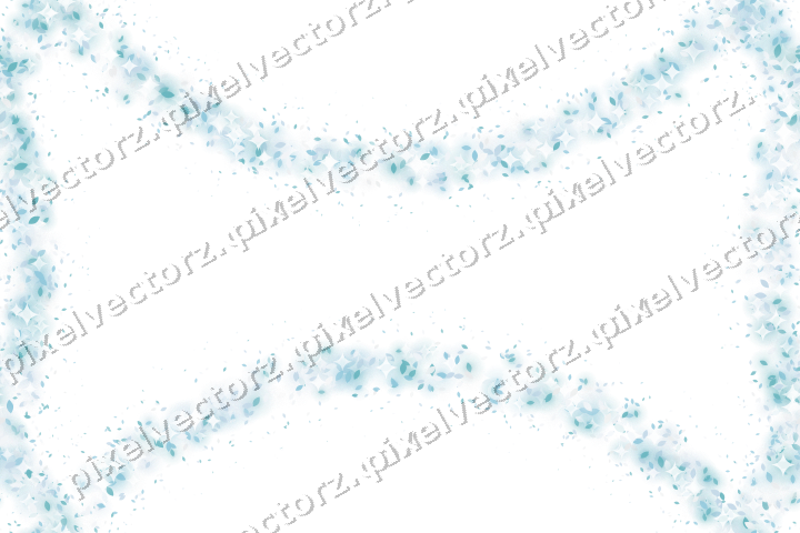 Nahtloser Glitzerkranz aus Tropfen in Türkis auf transparentem Grund