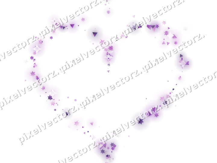 Nahtloses Glitzerherz in Violett auf transparentem Grund