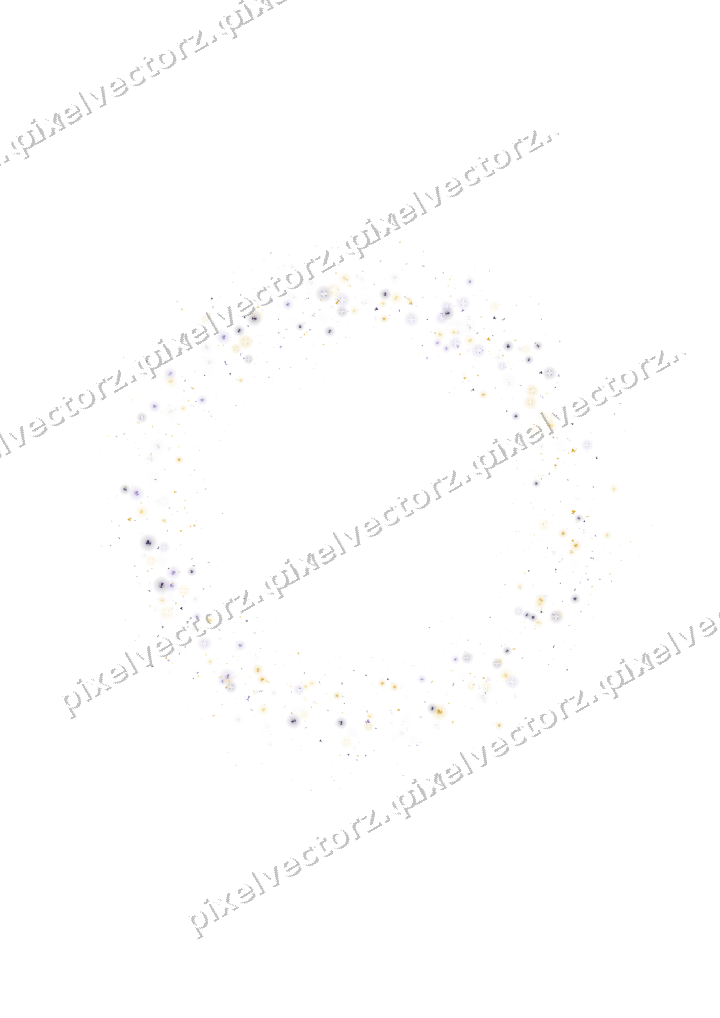 Nahtloser Glitzerkranz in Bernstein auf transparentem Grund