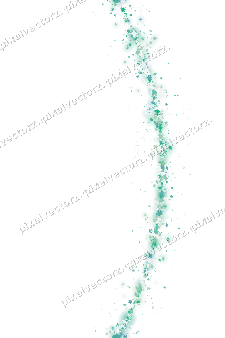 Nahtloser Glitzerbogen aus Sternen und Blüten auf transparentem Grund