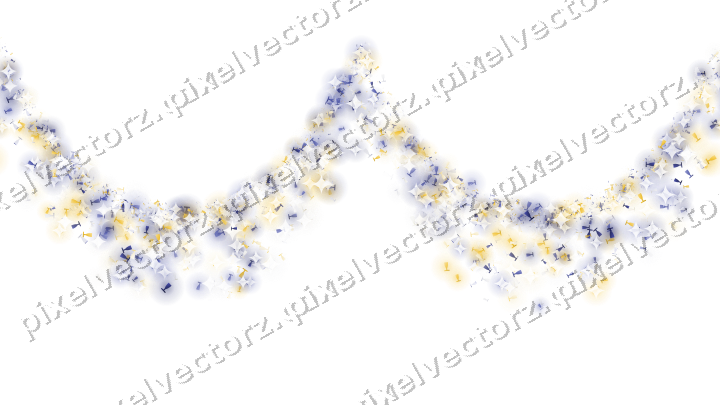 Nahtlose Glitzergirlande aus Sektgläsern auf transparentem Grund