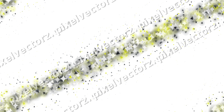 Nahtloses Glitzerband aus Dreiecken in Gelb auf transparentem Grund