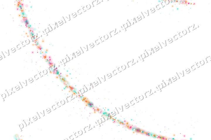 Nahtloser Glitzerbogen aus Funken in Rosa auf transparentem Grund