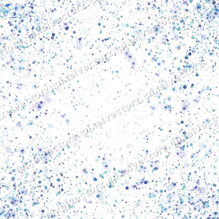 Nahtloser Glitzerkranz aus Funken und Punkten auf transparentem Grund
