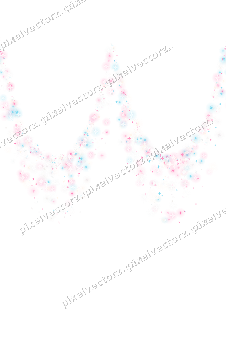 Nahtlose Glitzergirlande aus Sternen in Rosa auf transparentem Grund