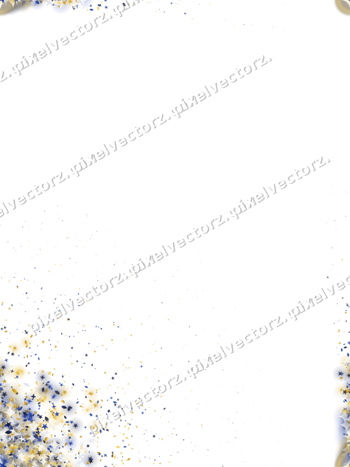 Nahtloser Glitzerfächer in Bernstein und Blau auf transparentem Grund